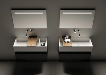 CANASTA - Wall-mounted single Solid Surface washbasin by MOMA Design - view 3